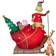 Gemmy Airblown Inflatable Grinch and Max in Sleigh Colossal Scene Dr. Seuss Multicolour Decoration 144.1"