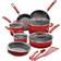 Rachael Ray Classic Brights Hard Enamel Cookware Set with lid 15 Parts