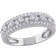 Gem & Harmony Anniversary Band Ring - Silver/Sapphire