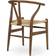 Carl Hansen & Søn CH24 Oak Smoked/Natural Wicker Köksstol 76cm