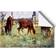 East Urban Home Cows In A Field by Edouard Manet Green/Grey Poster 59x42cm