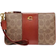 Coach Small Wristlet In Signature Canvas - Brass/Tan/Rust