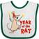 Inktastic Year of the Rat with Sparklers in Red Party Hat Baby Bib