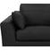 Beliani Torget Black Sofa 226cm 3-Sitzer