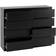 SECONIQUE Malvern Black Chest of Drawer 121.5x100.1cm