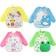 Discoball Baby Bibs with Sleeves 4pcs