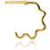 Sistie Young One Snake Earrings - Gold