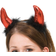 Hisab Joker Dj vulshorn Horn med Diadem- Dj vul Halloween & Maskerad Red one