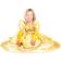 Den Goda Fen Yellow Princess Dress Children Masquerade Costume