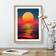 House of Hampton Ocean Sunset Oak Framed Art 27x36cm