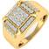 Finerock Wedding Band Ring - Gold/Diamonds