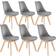 tectake Egg Grey Chaise de Cuisine 82.5cm 6pcs