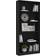 vidaXL 5-Tier Cabinet Black Bokhylla 175cm