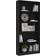 vidaXL 5-Tier Cabinet Black Book Shelf 175cm