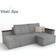 VICCO Corner Couch Grey Sofa 240cm 4-Sitzer