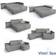 VICCO Corner Couch Grey Sofa 240cm 4-Sitzer