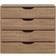 Furniture To Go Monaco Oak Effect And Black Chest of Drawer 89x74.4cm