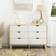 Homcom Dresser Storage Cabinet White/Brown Chest of Drawer 120x76cm
