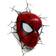 3D Light FX Spider Man Mask 3D Deco with Crack Sticker Vegglampe