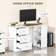 Homcom 3 Storage Shelves White Writing Desk 49x120cm