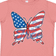 Inktastic Toddler Patriotic Butterfly T-shirt - Mauve