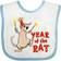 Inktastic Year of the Rat with Sparklers in Red Party Hat Baby Bib