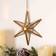 Ivyline Hanging Glass Star Gold Christmas Tree Ornament 4.5cm