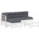 vidaXL 3186068 Loungesæt, 1 borde inkl. 3 sofaer