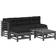 vidaXL 3186068 Loungeset, 1 Bord inkl. 3 Soffor