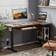 Bestier Electric Adjustable-Height Standing Rustic Brown Writing Desk 31x57.5"