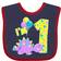 Inktastic Happy Dinosaur First Birthday-Purple Baby Bib