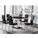 Furniturebox Giovani Black Dining Set 90x160cm 7pcs