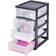 Plastic Drawers Black Storage Box 7L