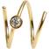 Stine A Big Dot Curl Left Earrings - Gold/Transparent