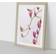 East Urban Home Floral Flowers Green/Pink/Beige Framed Art 62x87cm