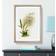 East Urban Home Magnolia Flowers White/Green/Grey Framed Art 50x76cm