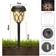 LED Solar Path Black Ground Lighting 42cm 6pcs