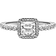 Pandora Square Sparkle Halo Ring - Silver/Transparent