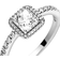 Pandora Square Sparkle Halo Ring - Silver/Transparent