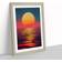 House of Hampton Ocean Sunset Oak Framed Art 27x36cm