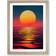 House of Hampton Ocean Sunset Oak Framed Art 27x36cm