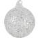 Glitter Bauble Clear Christmas Tree Ornament 8cm