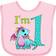 Inktastic Blue and Pink Baby Dragon First Birthday Baby Bib