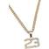 Urban Classics Unisex 23 Necklace - Gold/Transparent