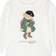 Ralph Lauren Baby Teddy Bear Motif Cotton T-shirt- White