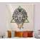 Boho Lion with Dream Catcher White/Black Décoration Murale 90x90cm