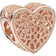 Pandora Filigree & Beaded Heart Charm - Rose Gold