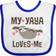 Inktastic My Yaya Loves Me Sloth Baby Bib