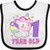 Inktastic 1 Year Old with Cute Unicorn Birthday Girls Baby Bib