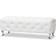 Baxton Studio Stella Crystal White Settee Bench 54x19.5"